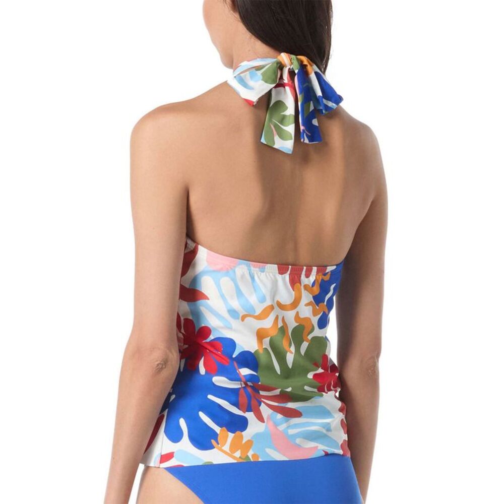 Vince Camuto Womens Printed Crossover Convertible Tankini Top Large Multi - NWT - Picture 2 of 4